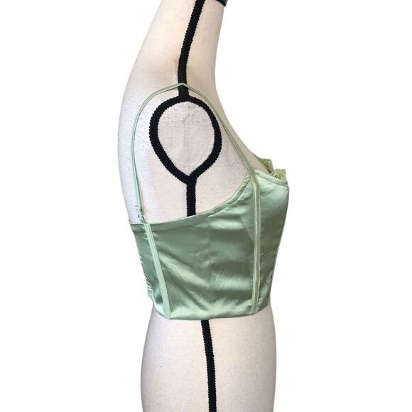 Salty Honey&Stardust Collection Grn Satin Corset S M Mermaid, Ballet, Coquette - Picture 4 of 15